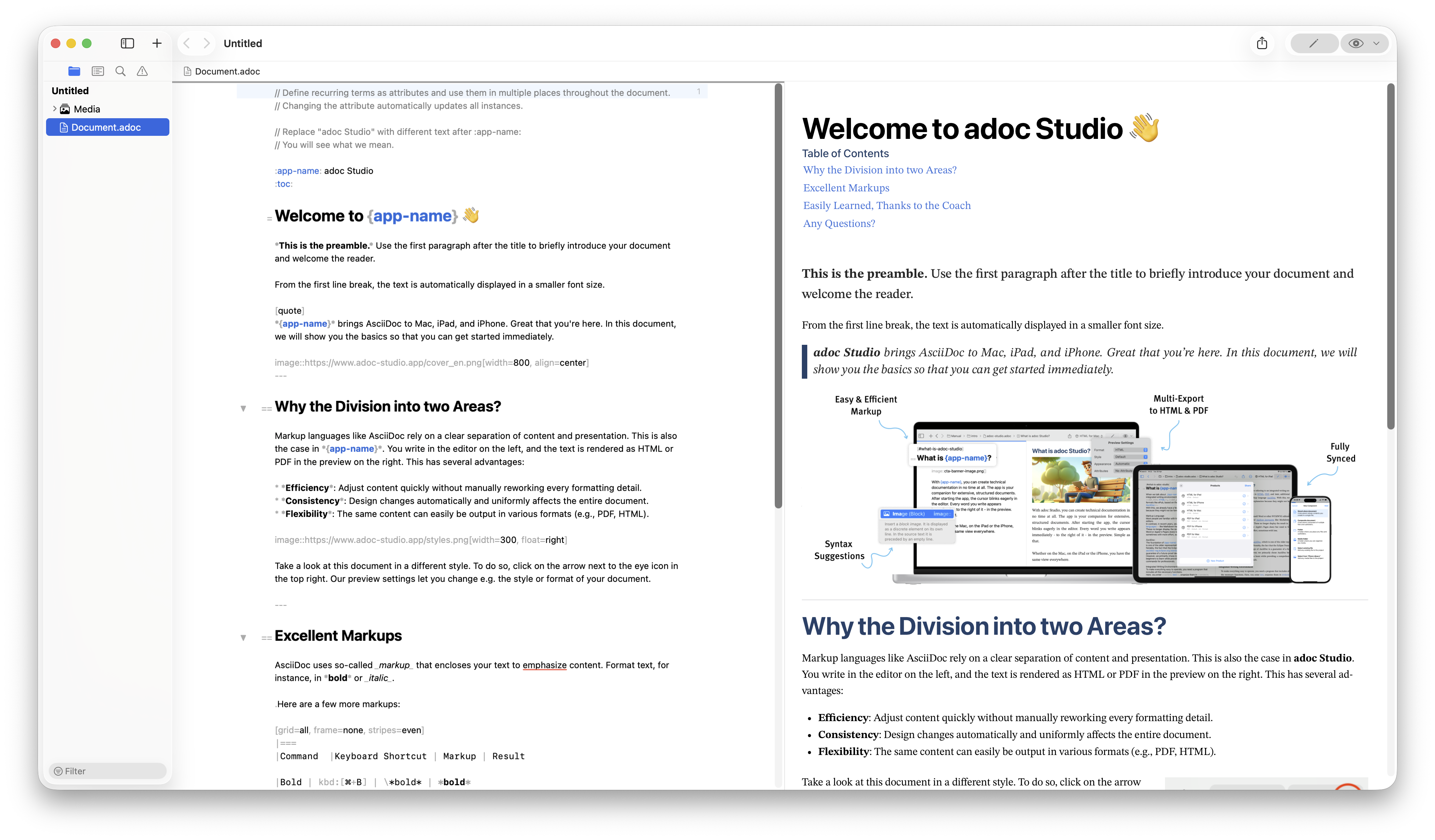 What's new in adoc Studio 5 for AsciiDoc writers